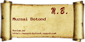 Muzsai Botond névjegykártya